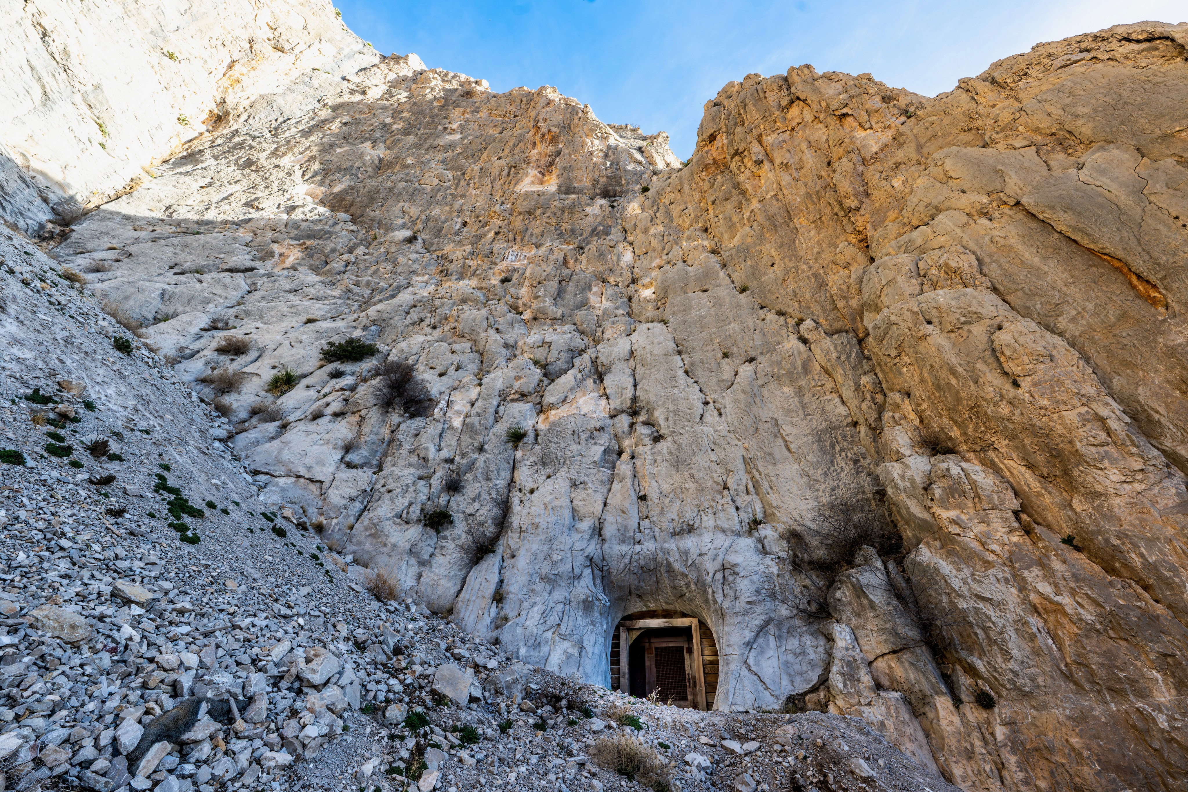 The 10,000 Year Clock — entrance carved into the Sierra Diablo